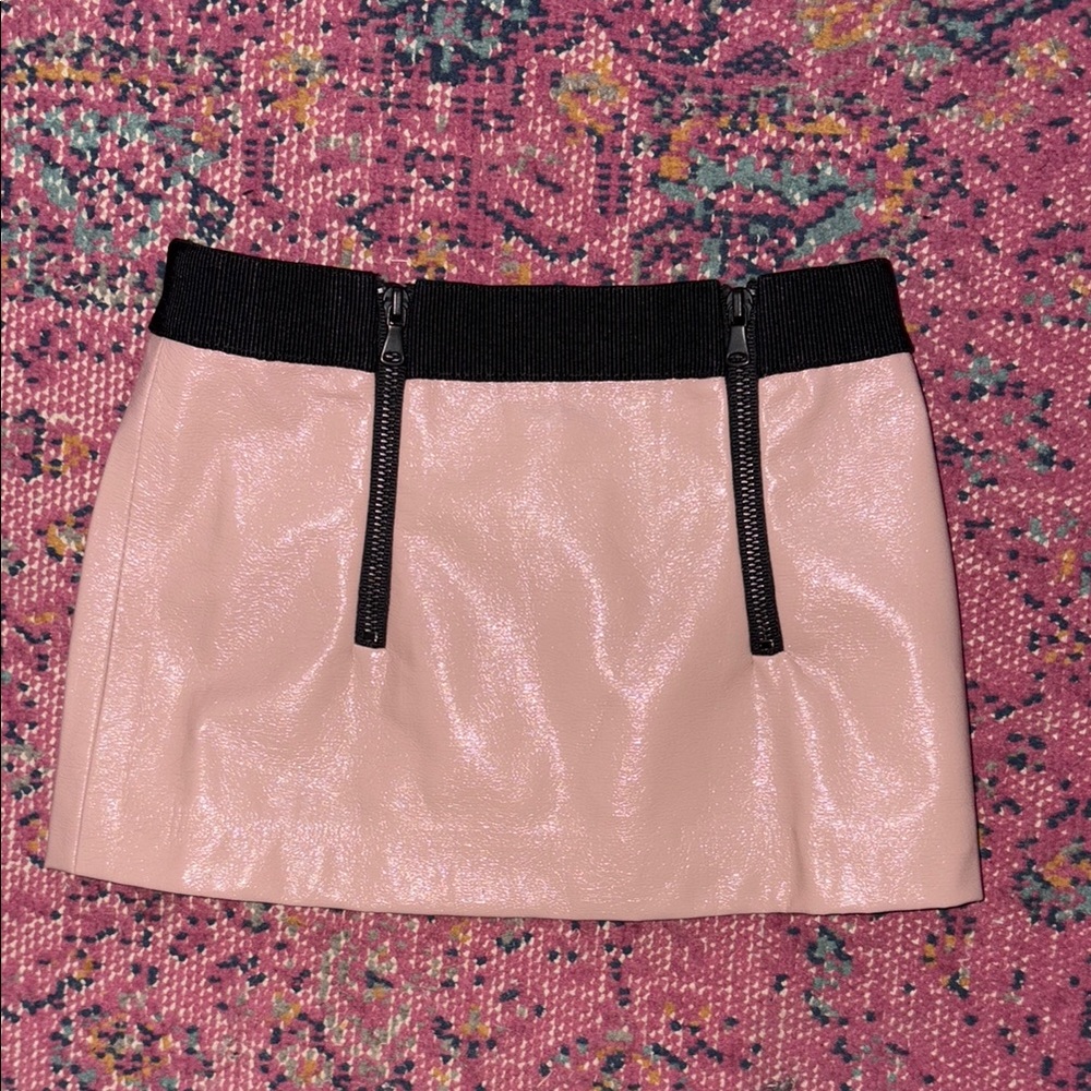 Milly Minis- 2t skirt- blush faux leather